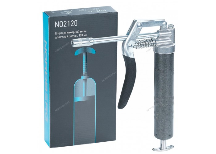 Шприц плунжерный NORDBERG NO2120 для густой смазки (120 мл) 