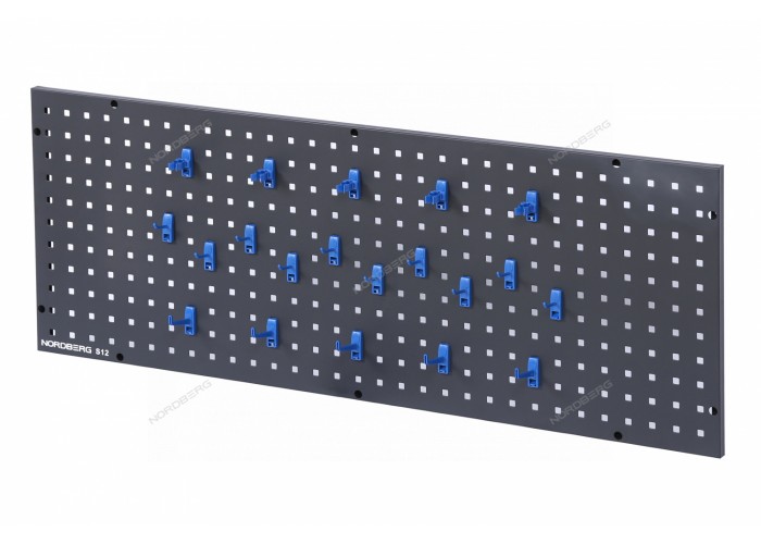 Перфорированная панель NORDBERG S12 с набором крюков (1200x450)