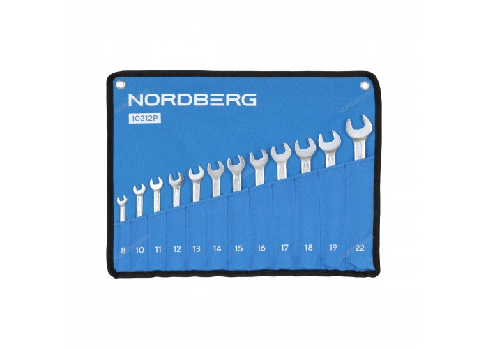 Набор ключей комбинированных NORDBERG на полотне (12 предметов)