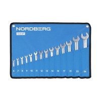 Набор ключей комбинированных NORDBERG на полотне (14 предметов)
