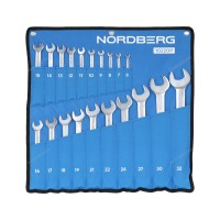 Набор ключей комбинированных NORDBERG на полотне (20 предметов)