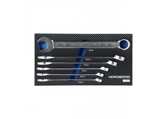 Набор ключей комбинированных NORDBERG в ложементе (6 предметов)