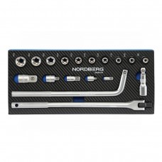 Набор воротков и головок 1/2" в ложементе NORDBERG (18 предметов)