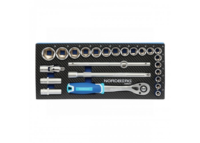 Набор головок 1/2" в ложементе NORDBERG (24 предмета)