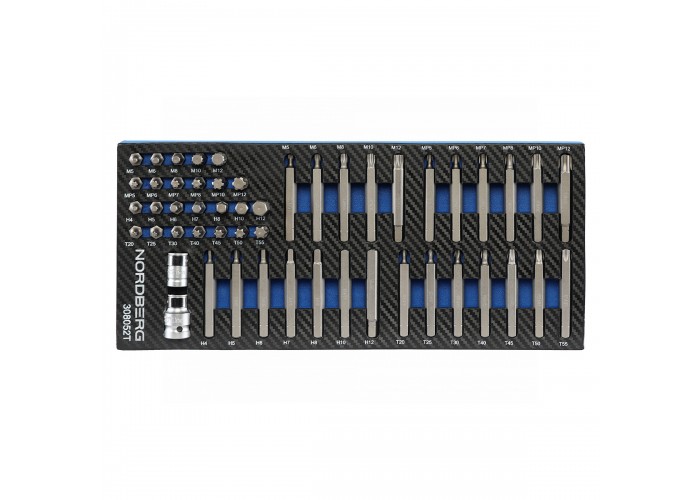 Набор бит NORDBERG в ложементе (52 предмета)