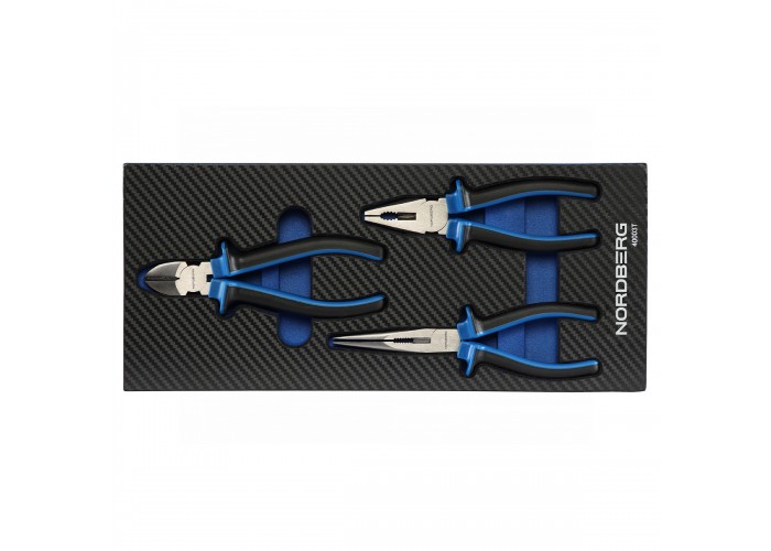 Набор шарнирно-губцевого инструмента NORDBERG в ложементе (3 предмета)
