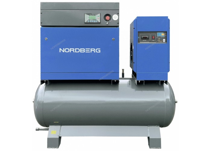 Компрессор винтовой NORDBERG NCB10RD (7,5 кВт, ресивер 350 л, 10 бар, 960 л/мин)