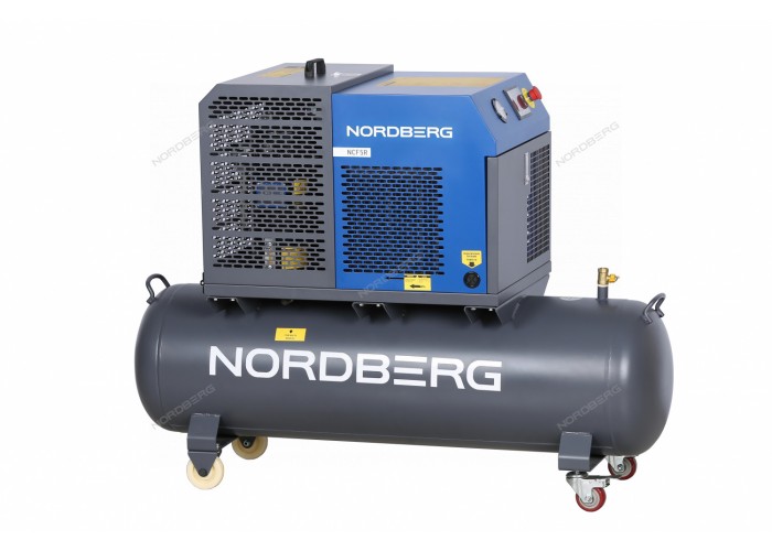 Компрессор винтовой NORDBERG NCF5R (4 кВт, ресивер 180 л, 10 бар, 450 л/мин)