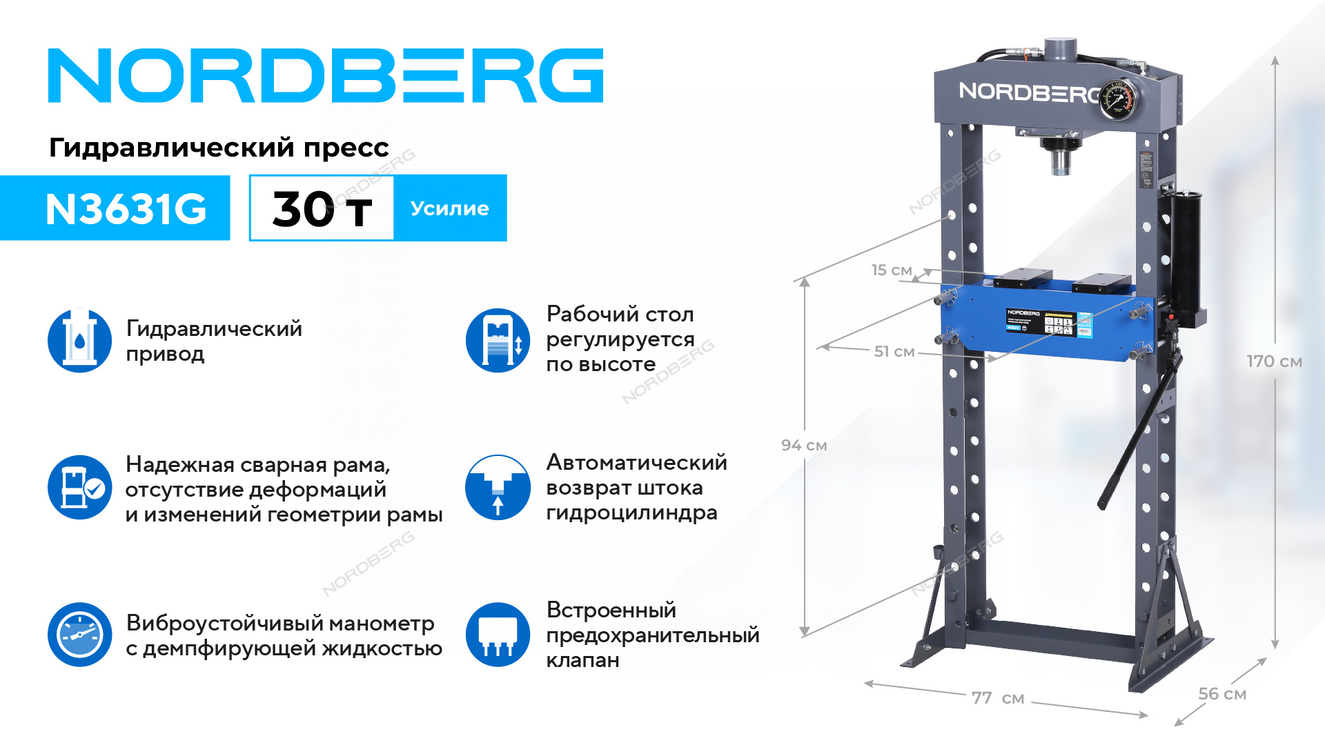 Пресс гидравлический NORDBERG N3631G